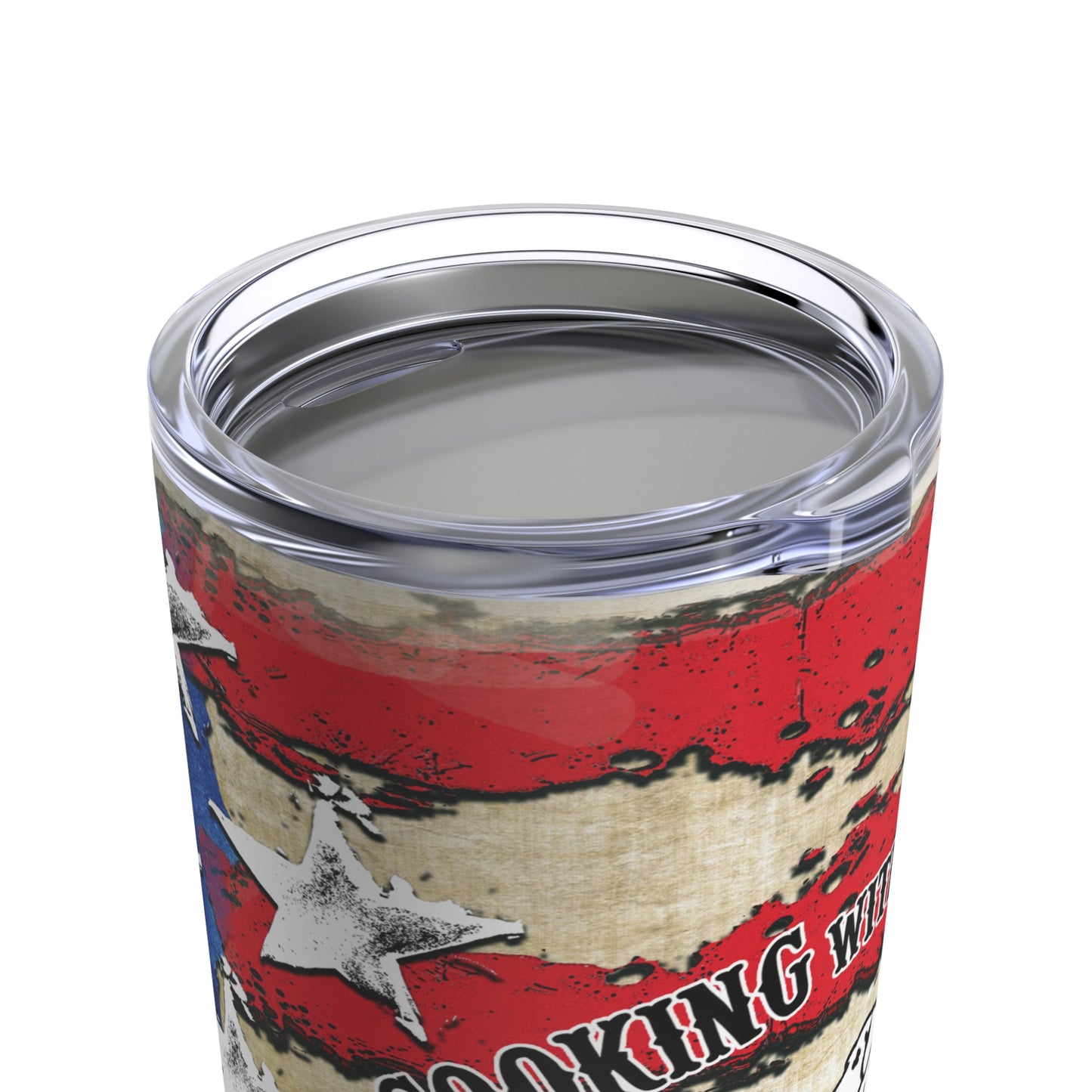 Cooking with a Veteran American Flag Tumbler 20oz