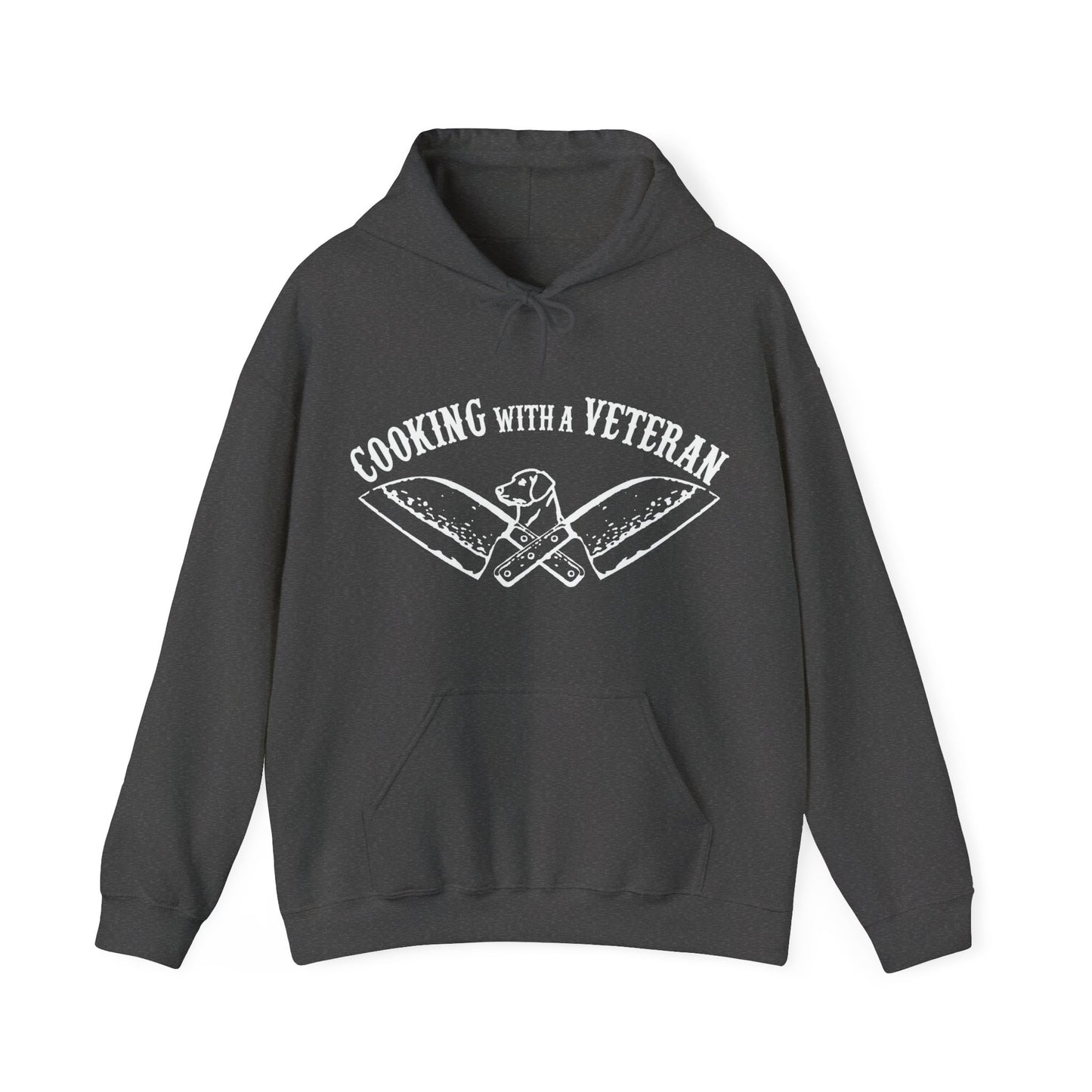 Cooking with a Veteran Unisex Heavy Blend™ Hooded Sweatshirt