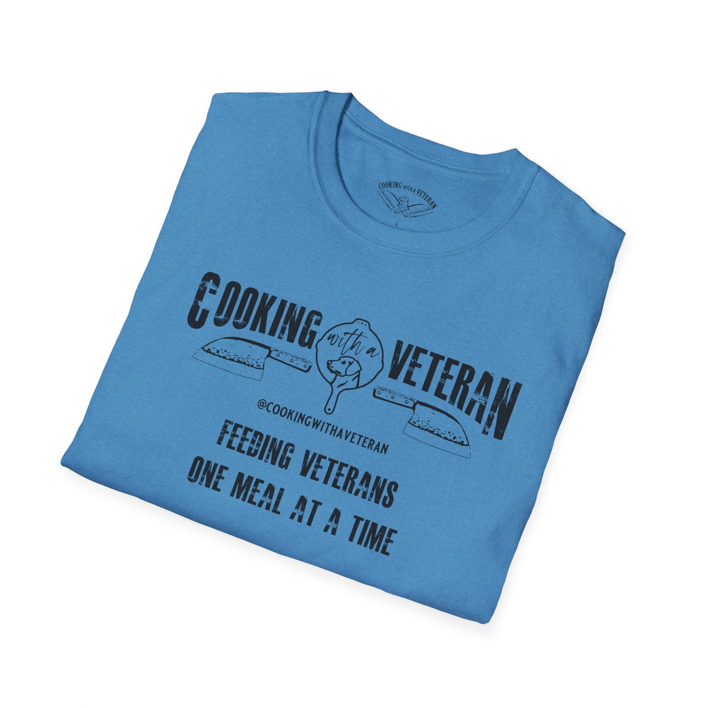 Cooking with a Veteran Black Logo Unisex Softstyle T-Shirt