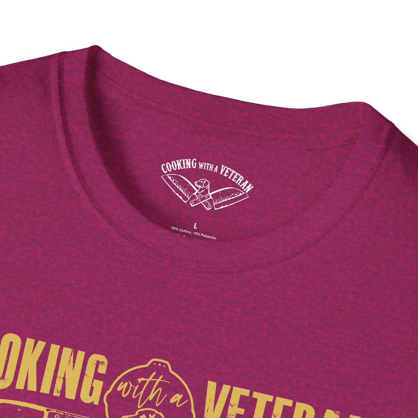Cooking with a Veteran Gold Logo Unisex Softstyle T-Shirt