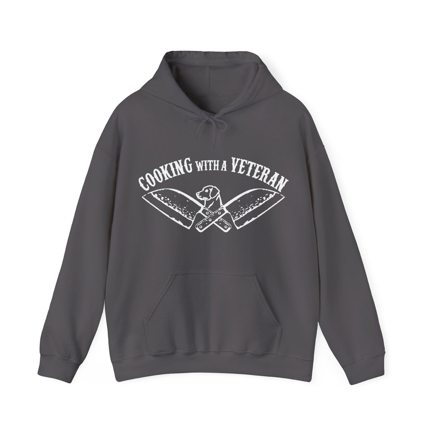 Cooking with a Veteran Unisex Heavy Blend™ Hooded Sweatshirt