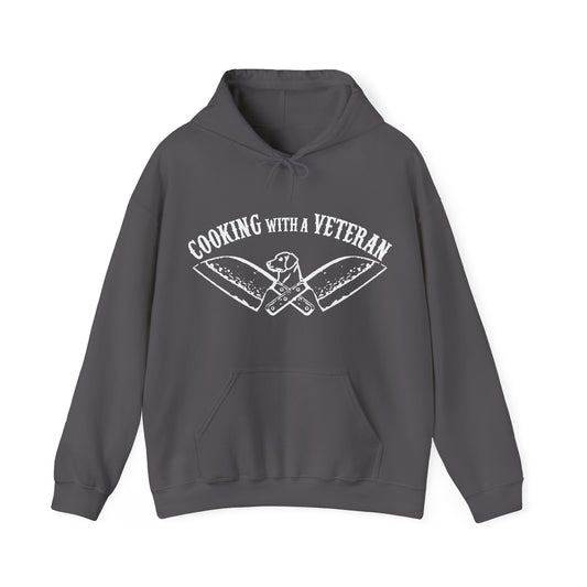 Cooking with a Veteran Unisex Heavy Blend™ Hooded Sweatshirt