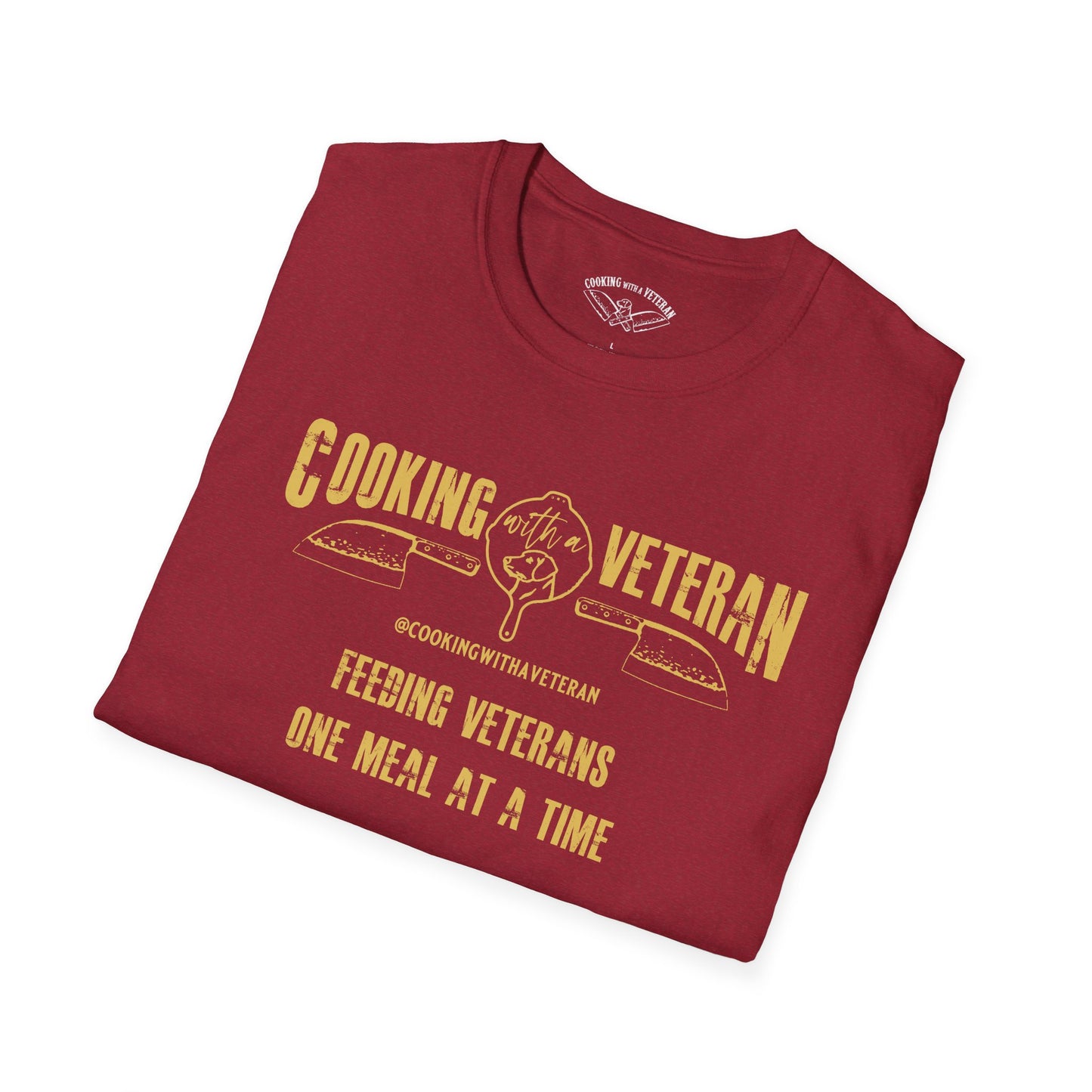 Cooking with a Veteran Gold Logo Unisex Softstyle T-Shirt