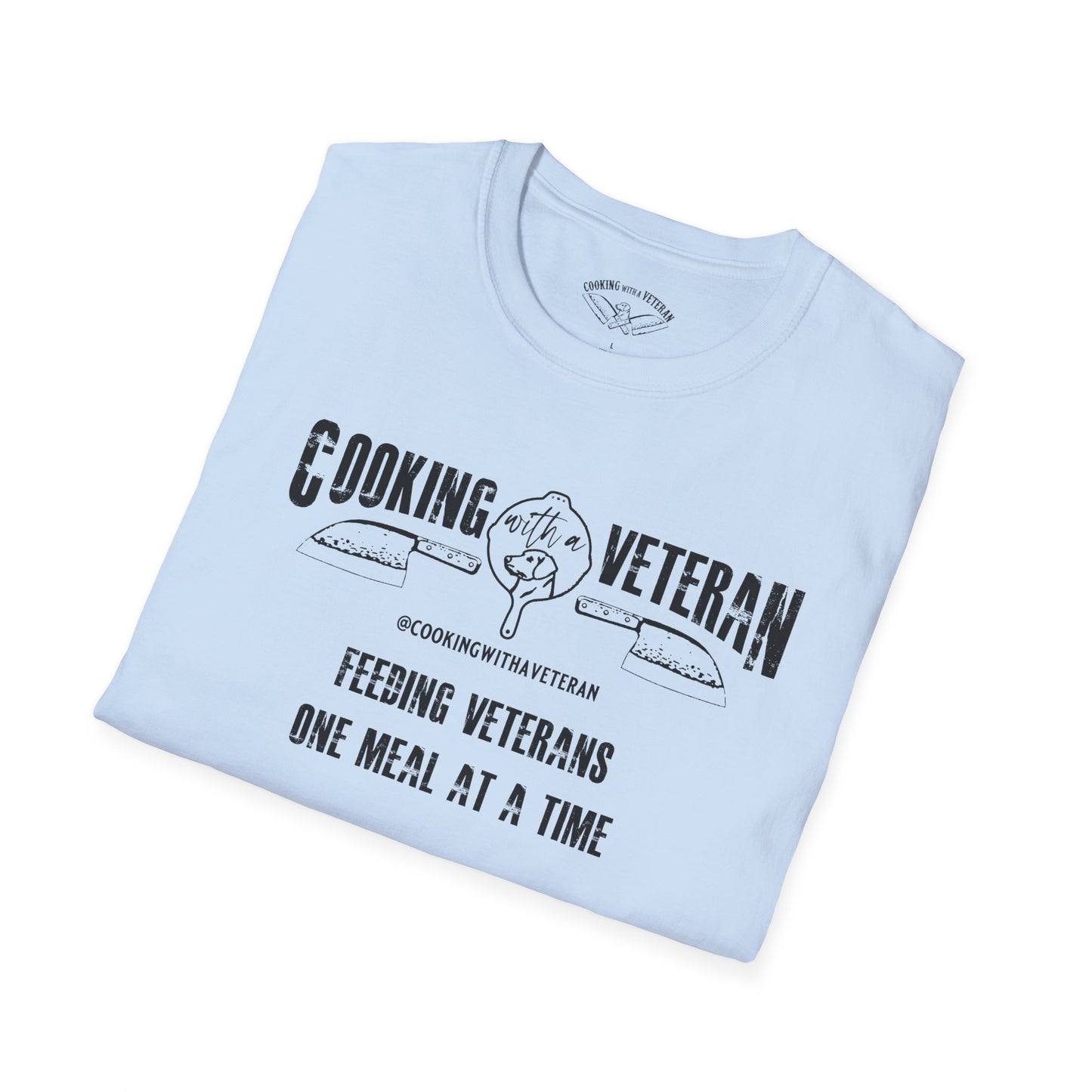 Cooking with a Veteran Black Logo Unisex Softstyle T-Shirt