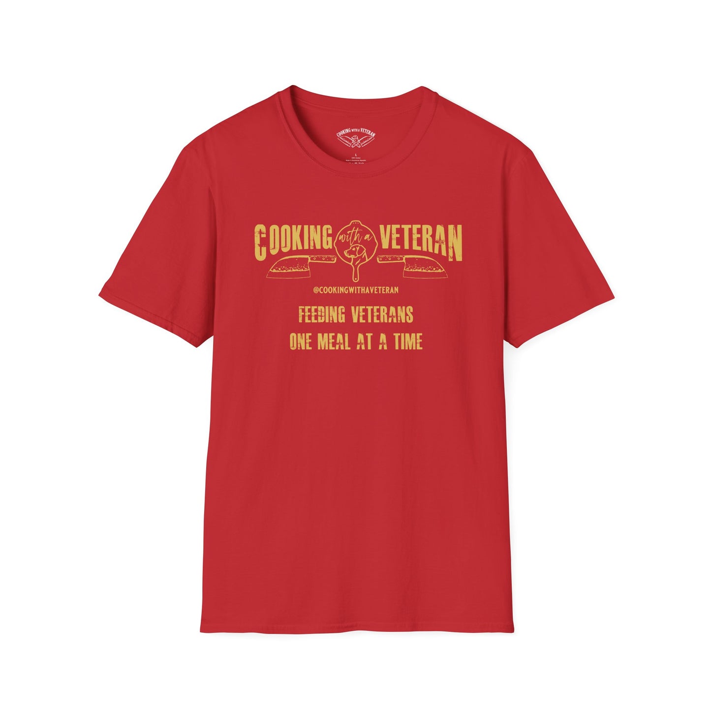 Cooking with a Veteran Gold Logo Unisex Softstyle T-Shirt