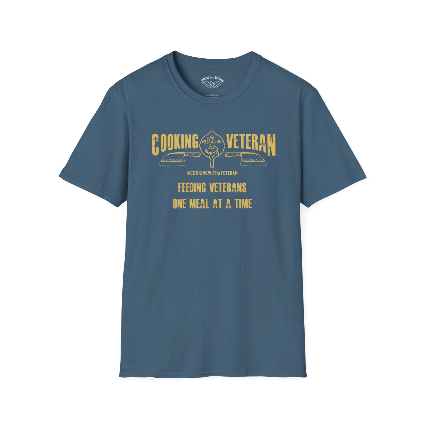Cooking with a Veteran Gold Logo Unisex Softstyle T-Shirt