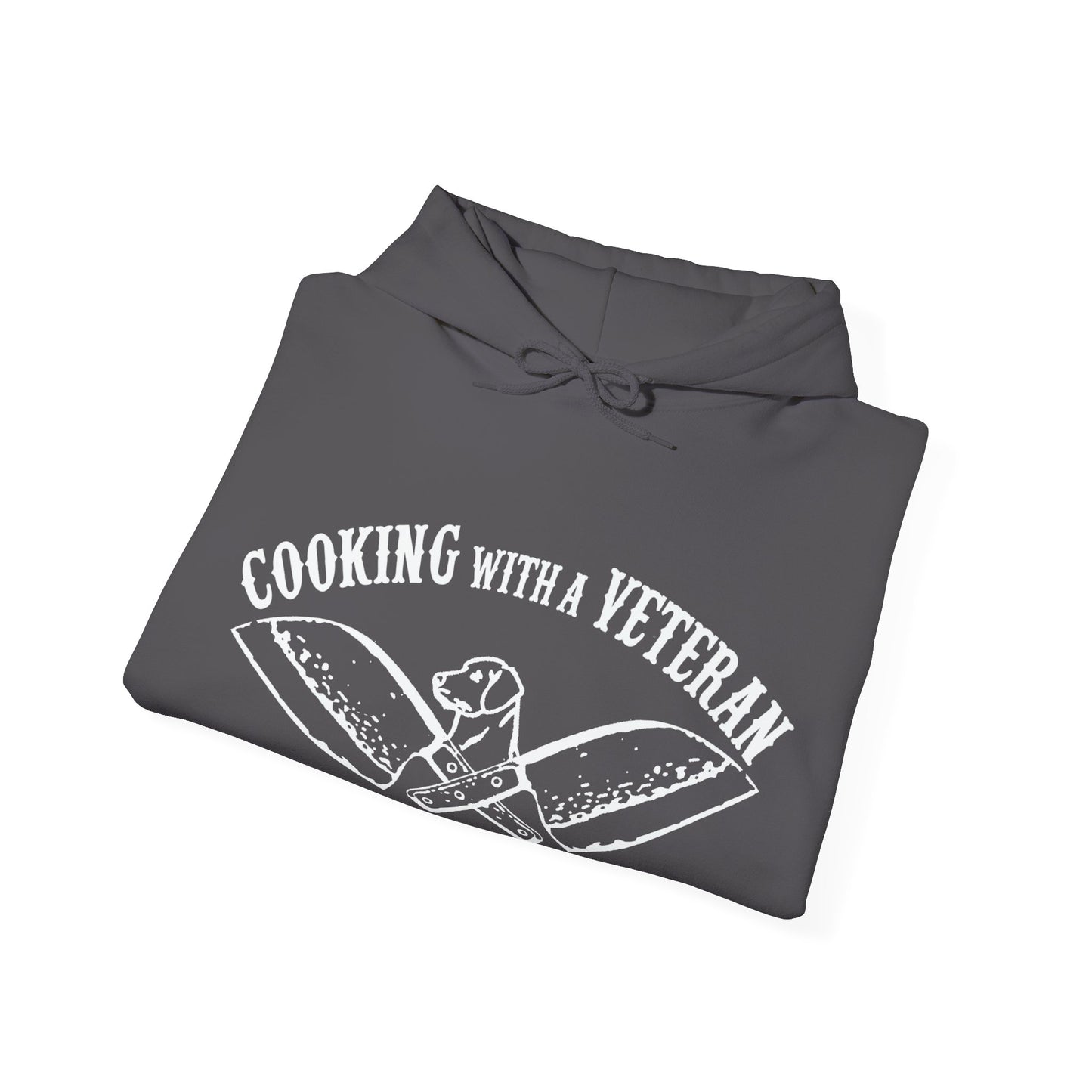 Cooking with a Veteran Unisex Heavy Blend™ Hooded Sweatshirt