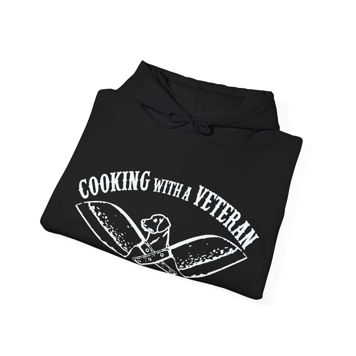 Cooking with a Veteran Unisex Heavy Blend™ Hooded Sweatshirt