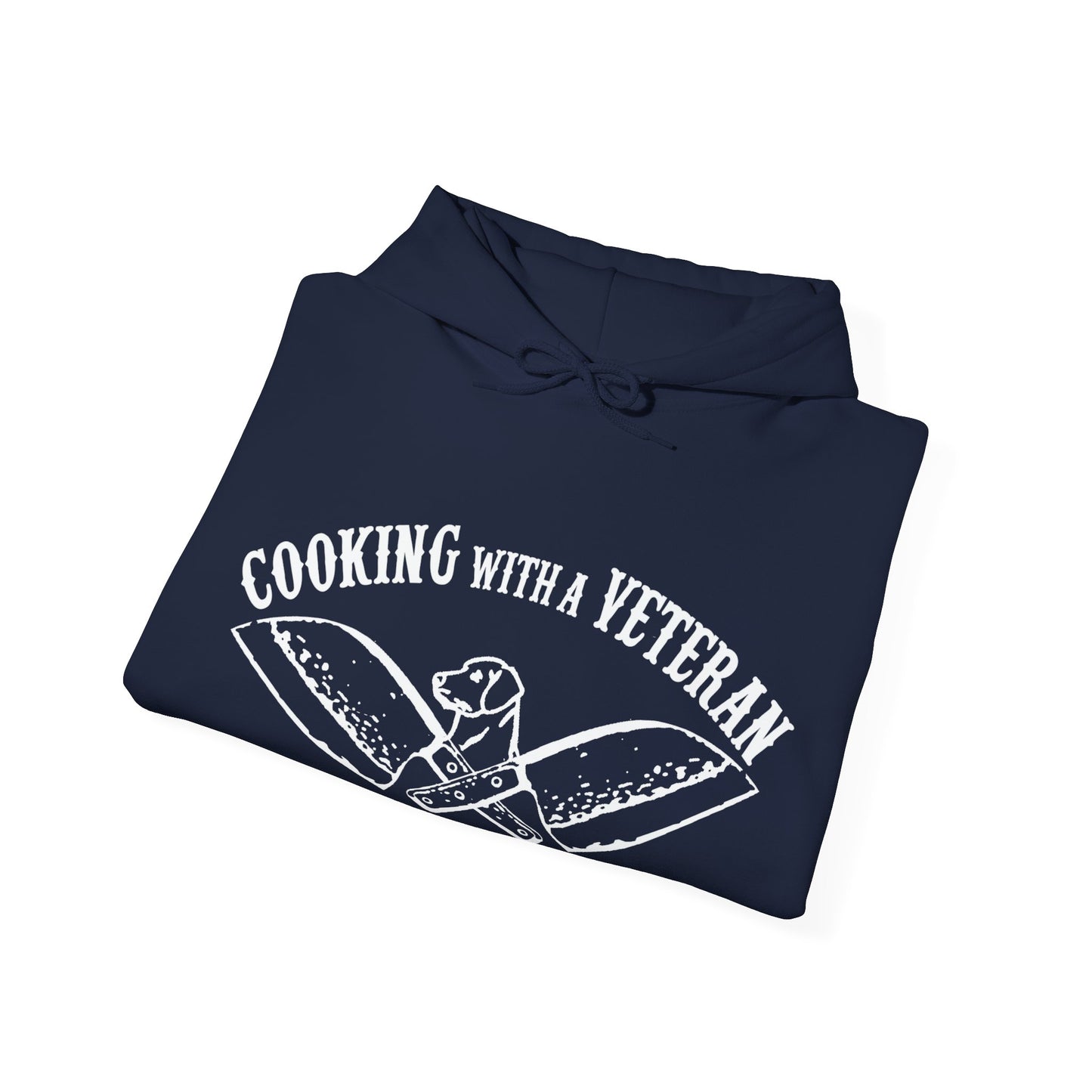 Cooking with a Veteran Unisex Heavy Blend™ Hooded Sweatshirt