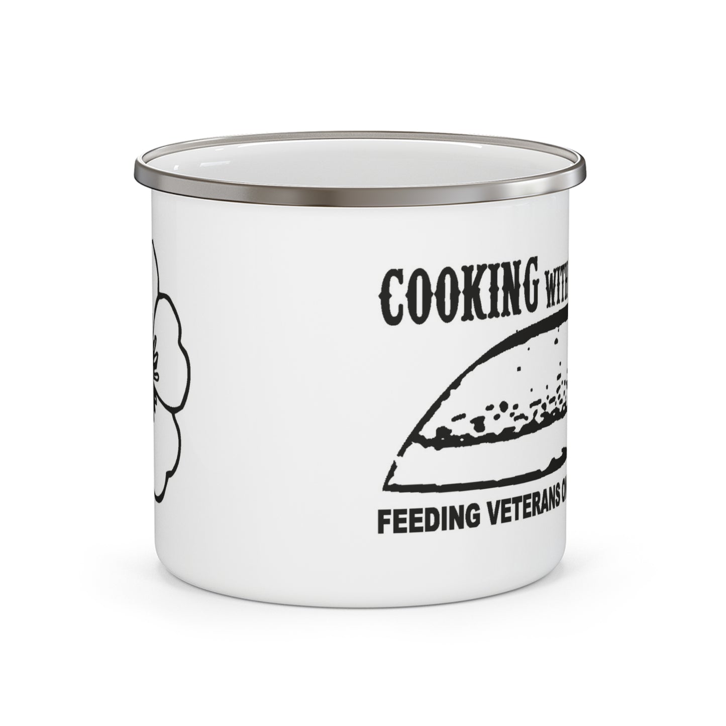 Cooking with a Veteran Enamel Camping Mug