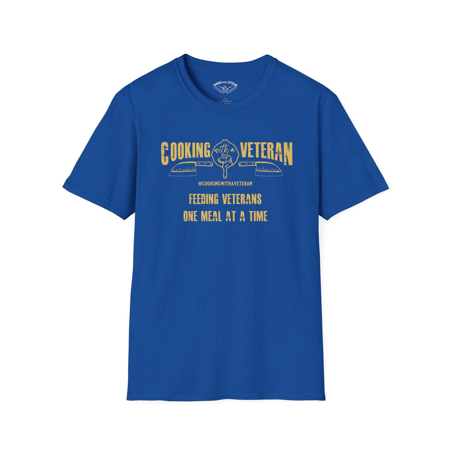 Cooking with a Veteran Gold Logo Unisex Softstyle T-Shirt