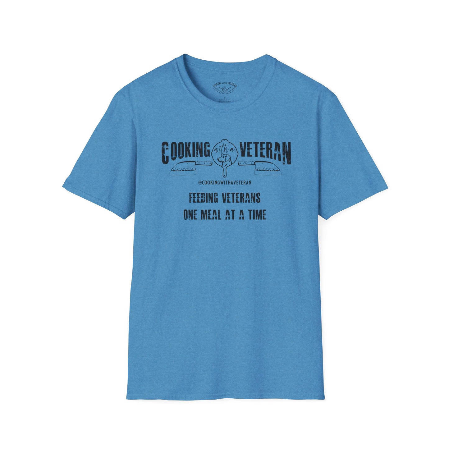 Cooking with a Veteran Black Logo Unisex Softstyle T-Shirt