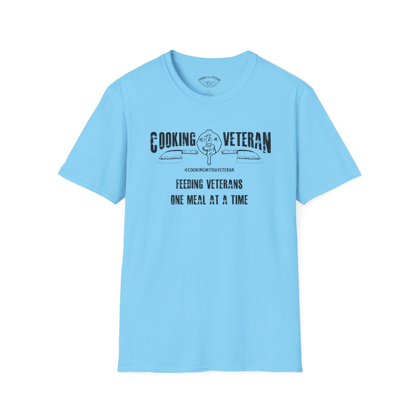 Cooking with a Veteran Black Logo Unisex Softstyle T-Shirt