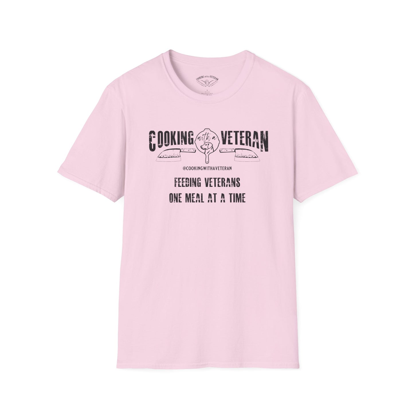 Cooking with a Veteran Black Logo Unisex Softstyle T-Shirt