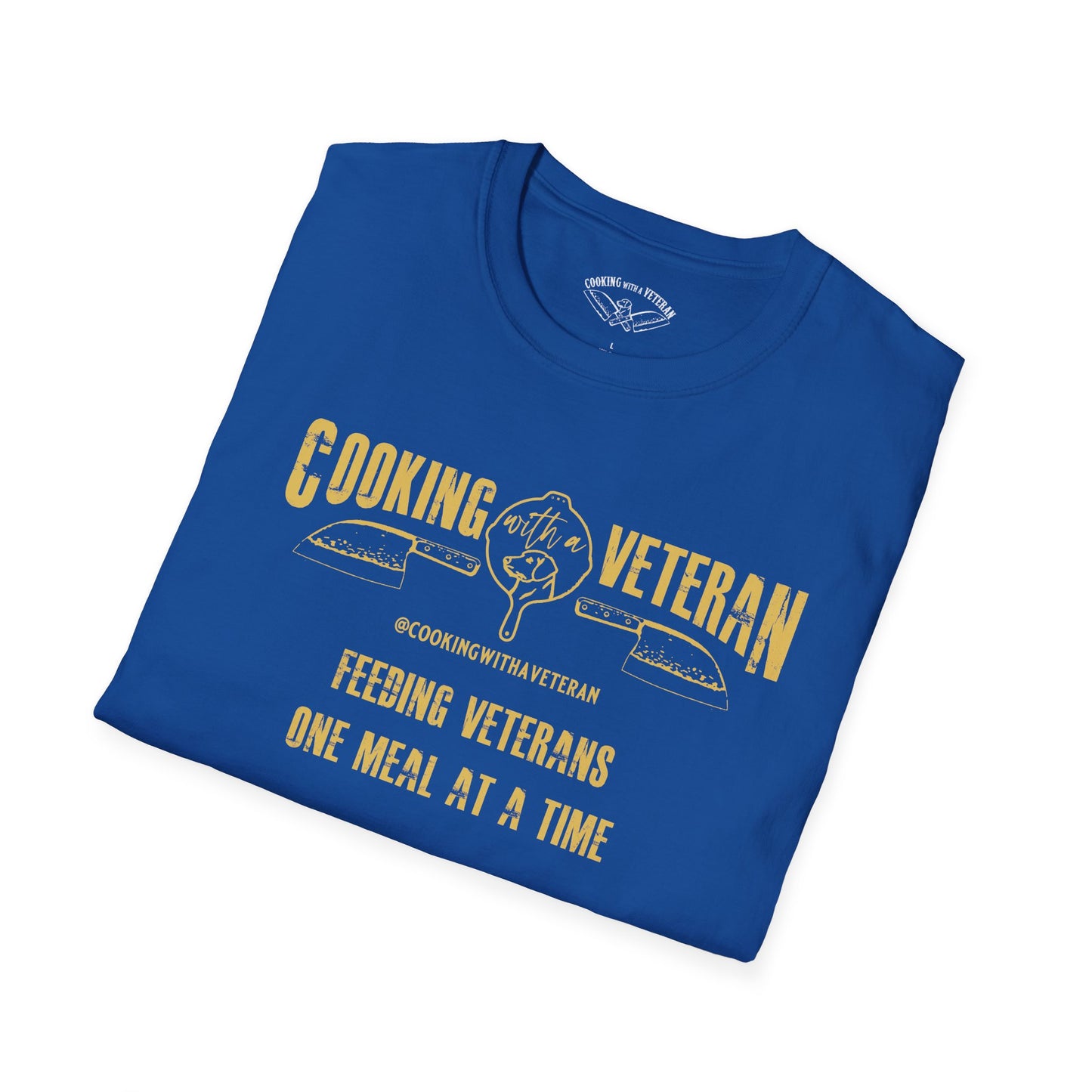 Cooking with a Veteran Gold Logo Unisex Softstyle T-Shirt