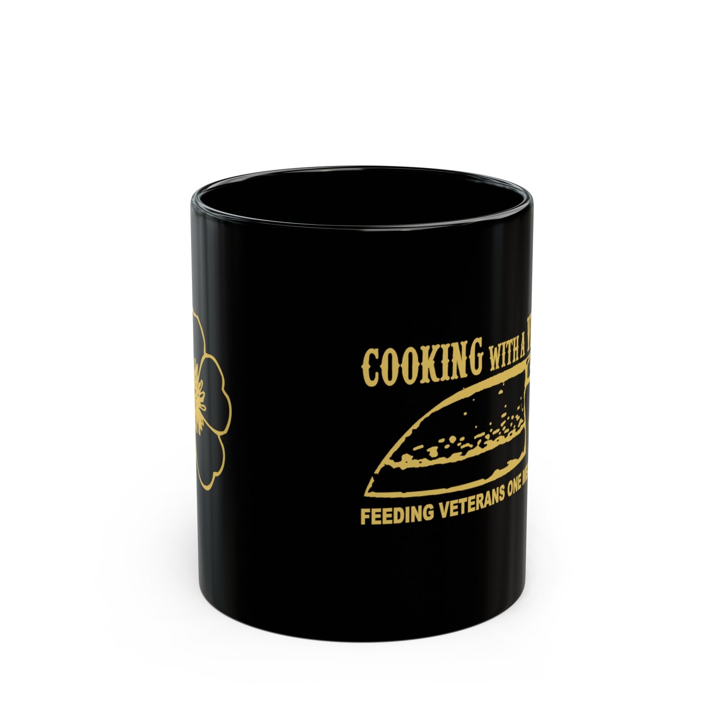 Cooking with a Veteran Black Mug (11oz, 15oz)