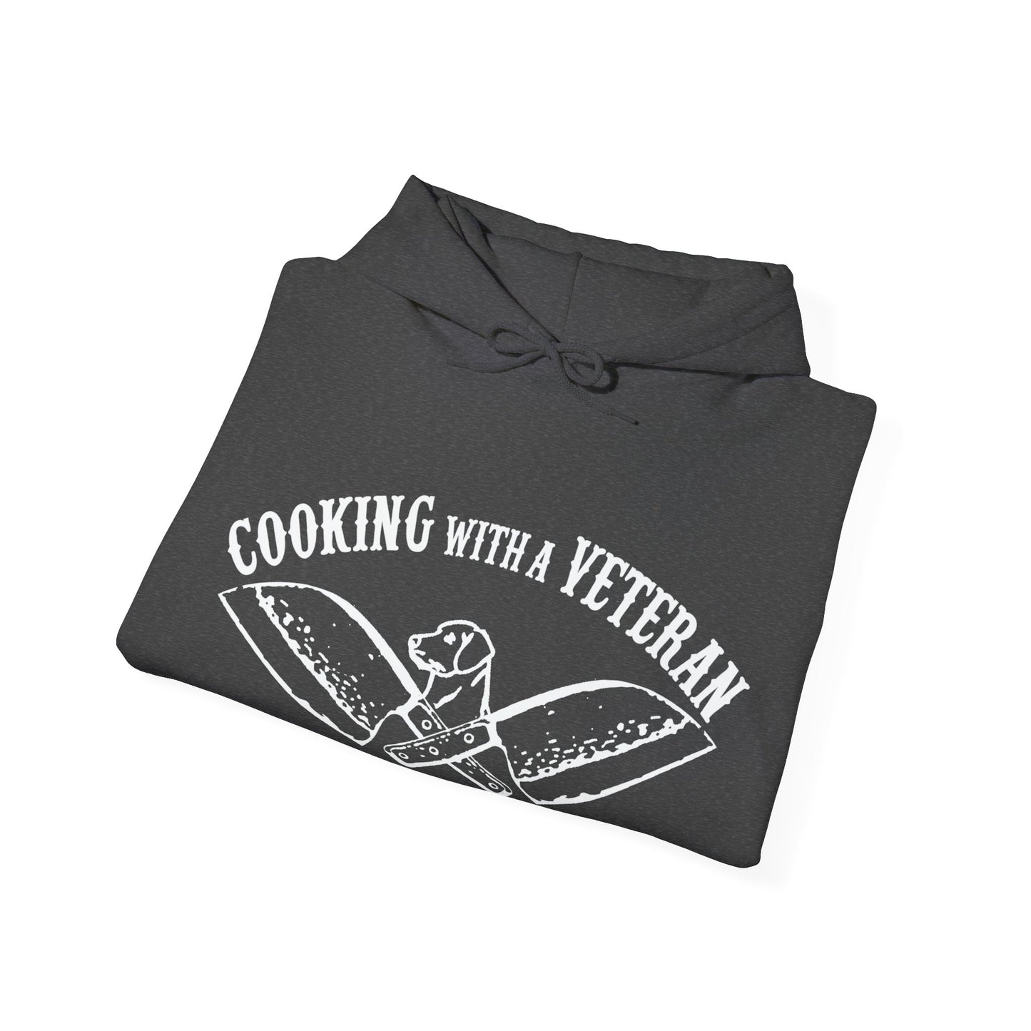 Cooking with a Veteran Unisex Heavy Blend™ Hooded Sweatshirt