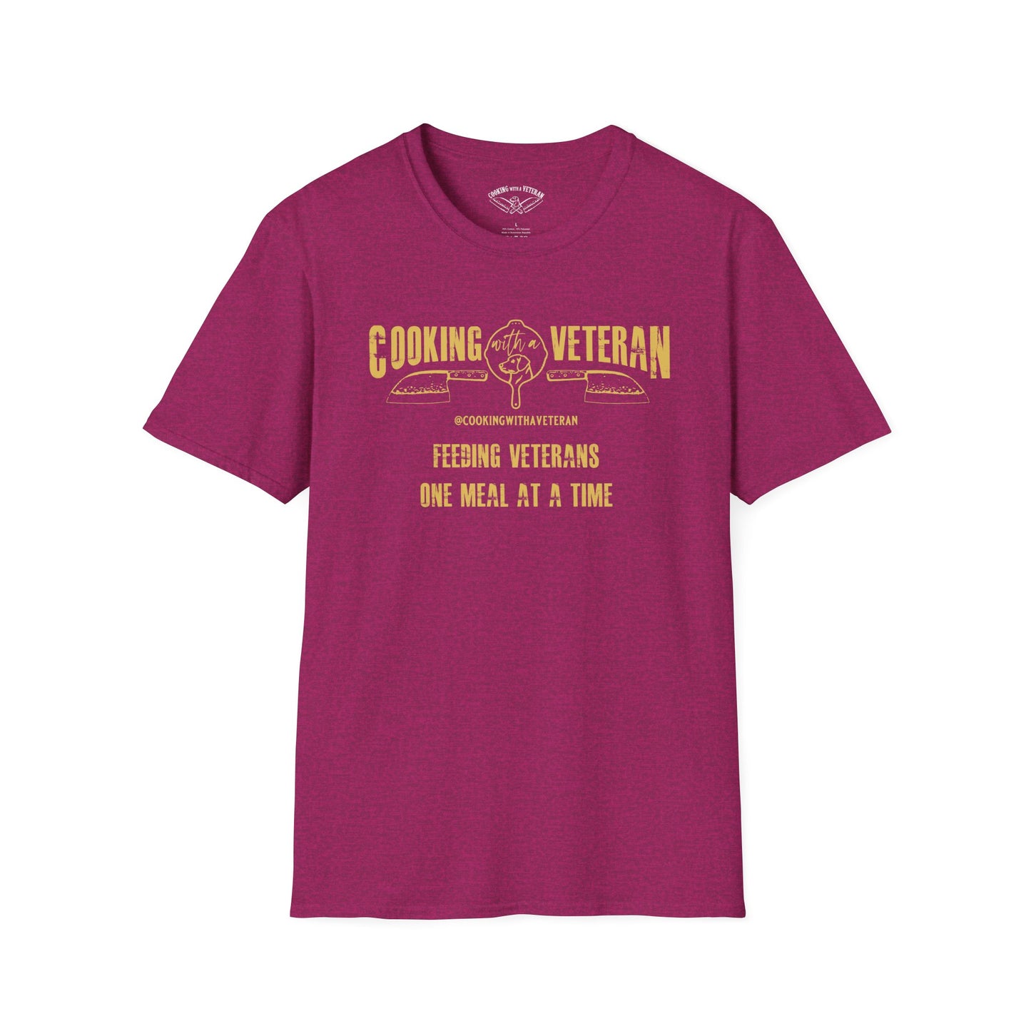 Cooking with a Veteran Gold Logo Unisex Softstyle T-Shirt