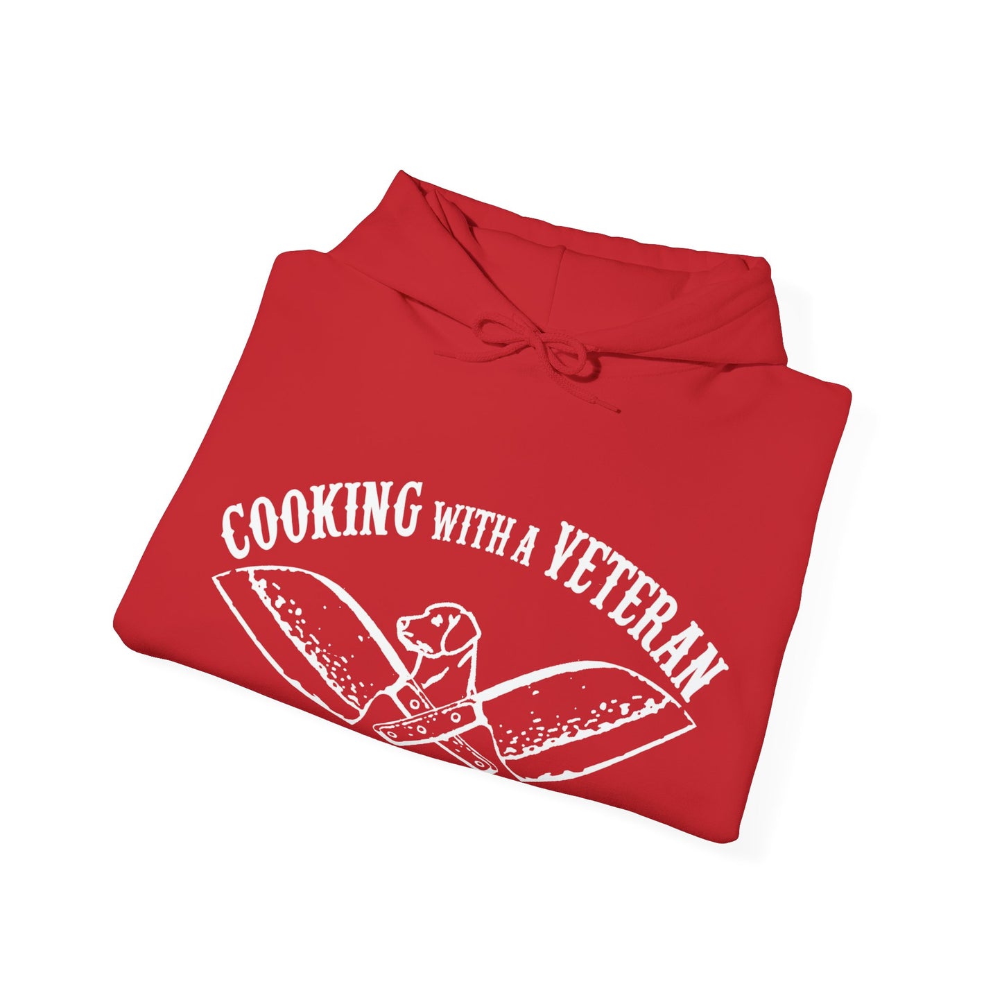 Cooking with a Veteran Unisex Heavy Blend™ Hooded Sweatshirt