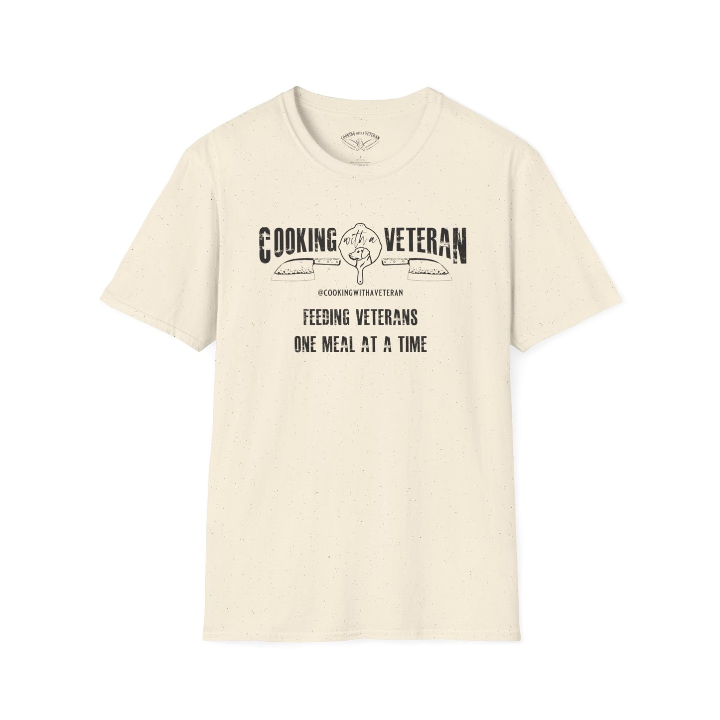 Cooking with a Veteran Black Logo Unisex Softstyle T-Shirt