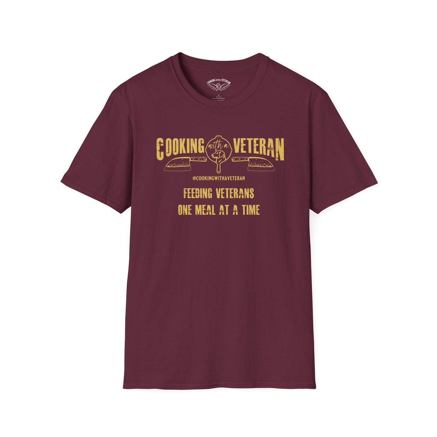 Cooking with a Veteran Gold Logo Unisex Softstyle T-Shirt