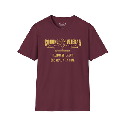 Cooking with a Veteran Gold Logo Unisex Softstyle T-Shirt