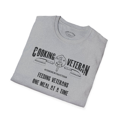 Cooking with a Veteran Black Logo Unisex Softstyle T-Shirt