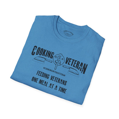 Cooking with a Veteran Black Logo Unisex Softstyle T-Shirt