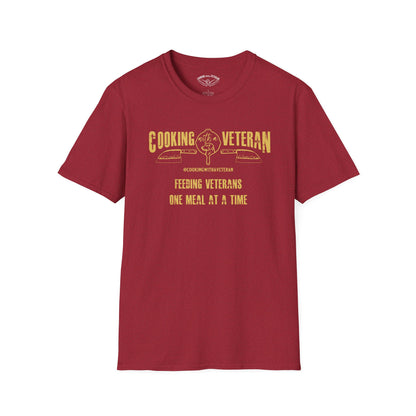 Cooking with a Veteran Gold Logo Unisex Softstyle T-Shirt