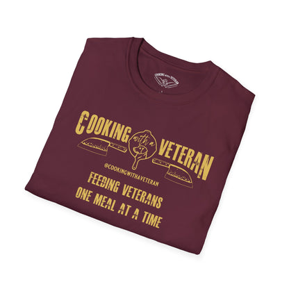 Cooking with a Veteran Gold Logo Unisex Softstyle T-Shirt