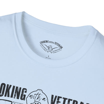 Cooking with a Veteran Black Logo Unisex Softstyle T-Shirt