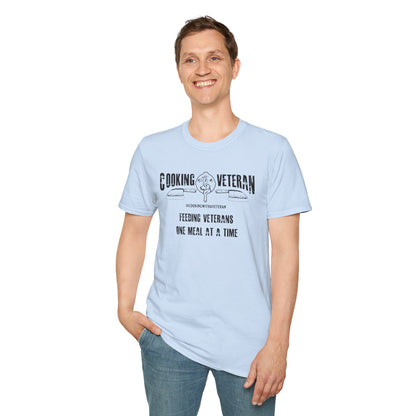 Cooking with a Veteran Black Logo Unisex Softstyle T-Shirt