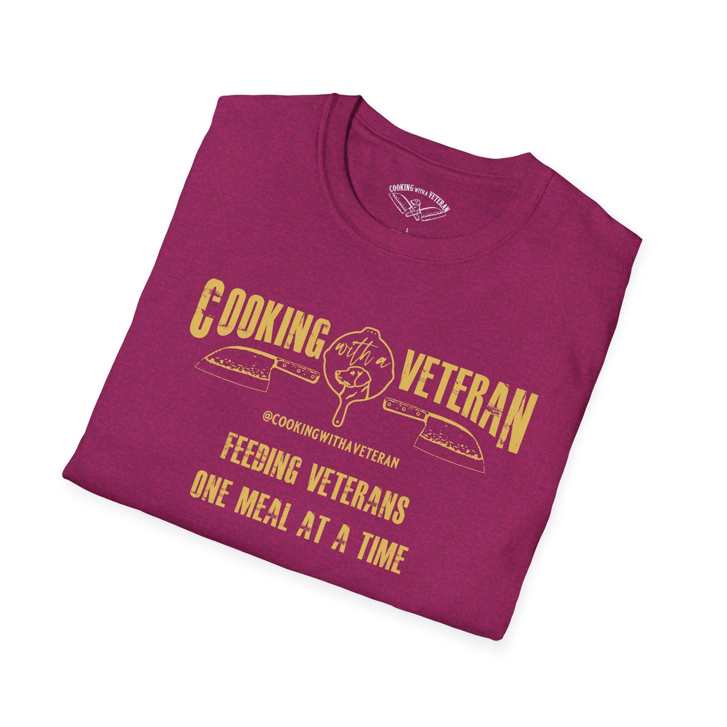 Cooking with a Veteran Gold Logo Unisex Softstyle T-Shirt