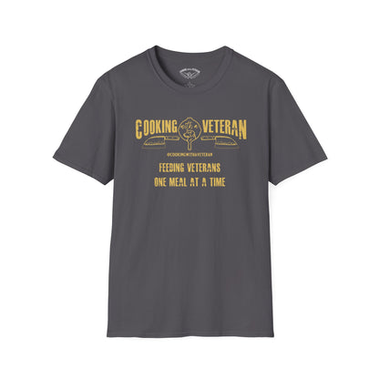 Cooking with a Veteran Gold Logo Unisex Softstyle T-Shirt