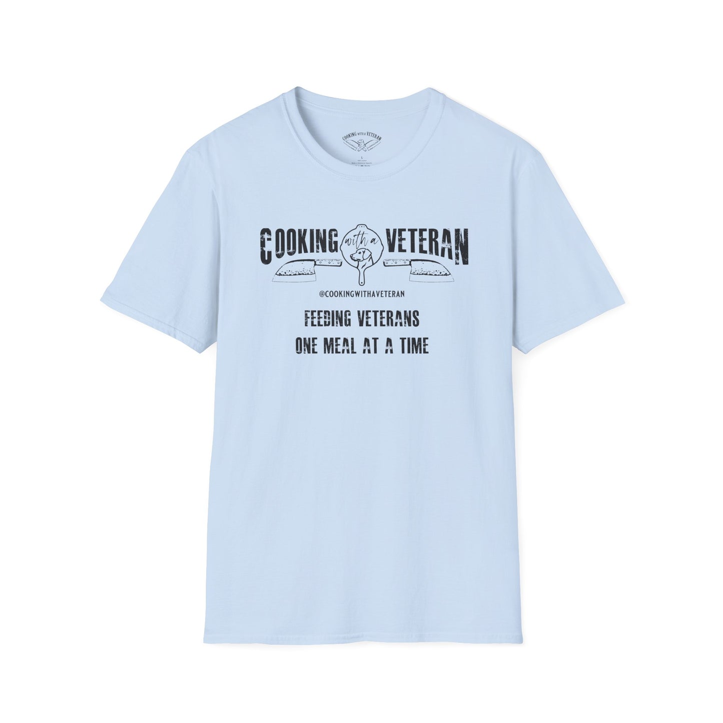 Cooking with a Veteran Black Logo Unisex Softstyle T-Shirt