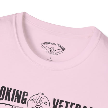 Cooking with a Veteran Black Logo Unisex Softstyle T-Shirt