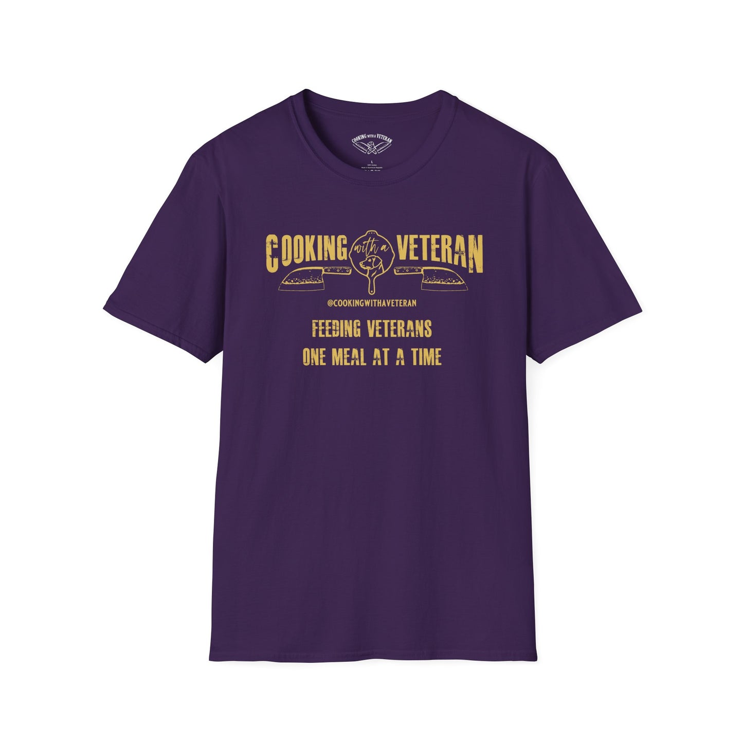 Cooking with a Veteran Gold Logo Unisex Softstyle T-Shirt
