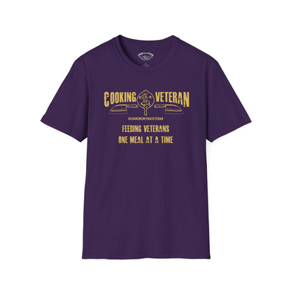 Cooking with a Veteran Gold Logo Unisex Softstyle T-Shirt