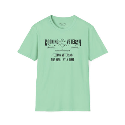 Cooking with a Veteran Black Logo Unisex Softstyle T-Shirt