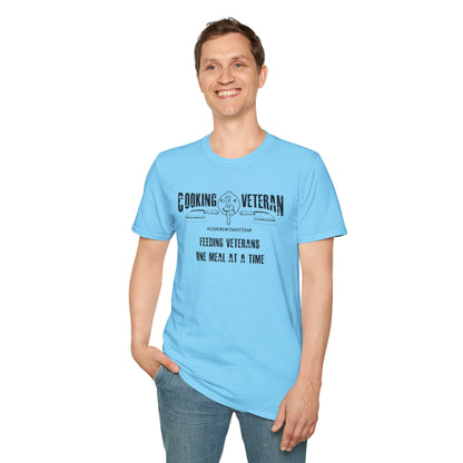 Cooking with a Veteran Black Logo Unisex Softstyle T-Shirt