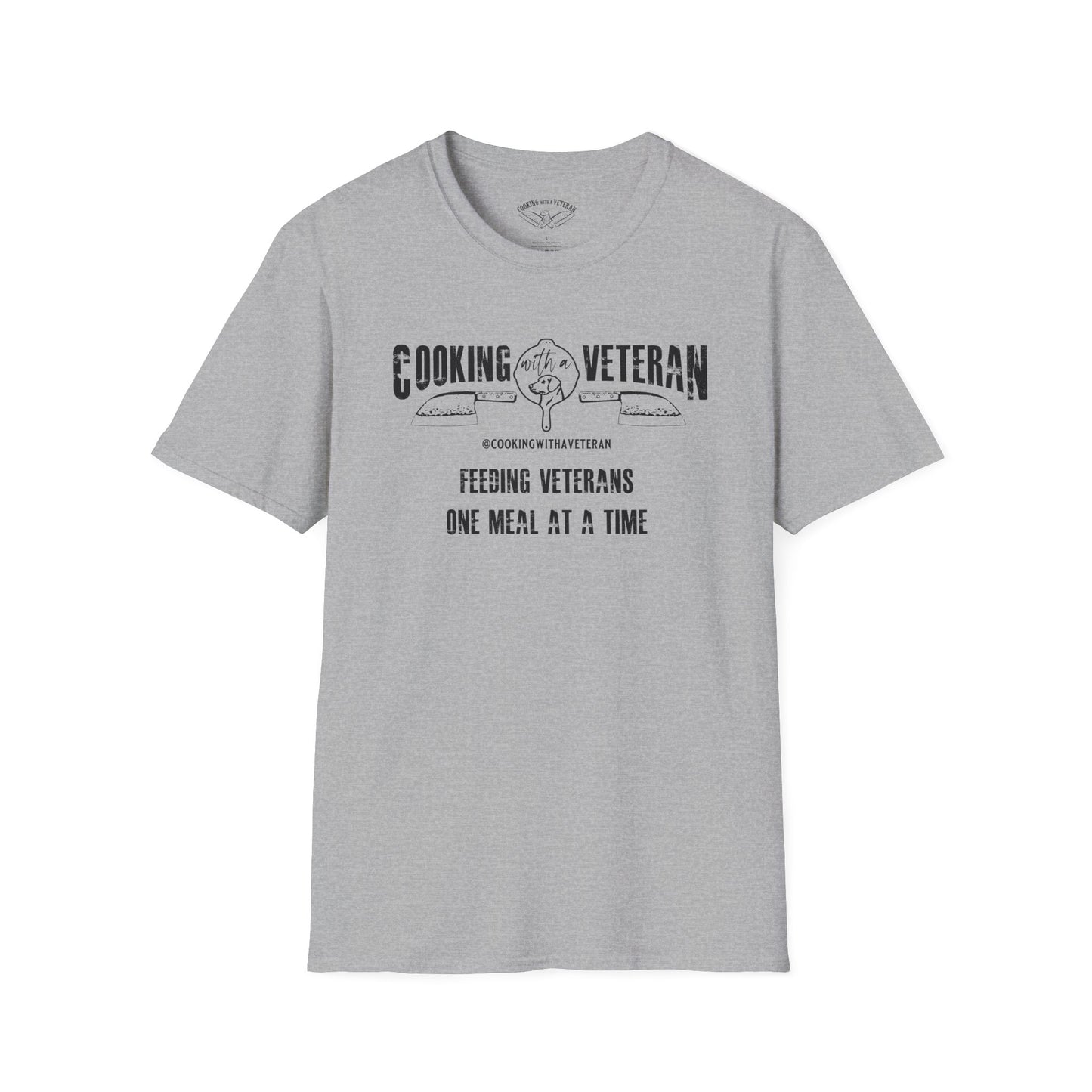 Cooking with a Veteran Black Logo Unisex Softstyle T-Shirt