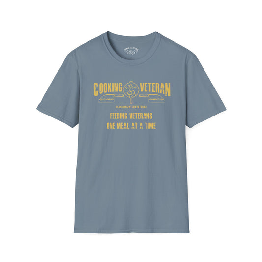Cooking with a Veteran Gold Logo Unisex Softstyle T-Shirt