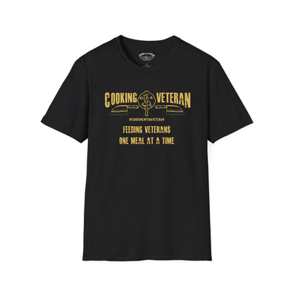 Cooking with a Veteran Gold Logo Unisex Softstyle T-Shirt