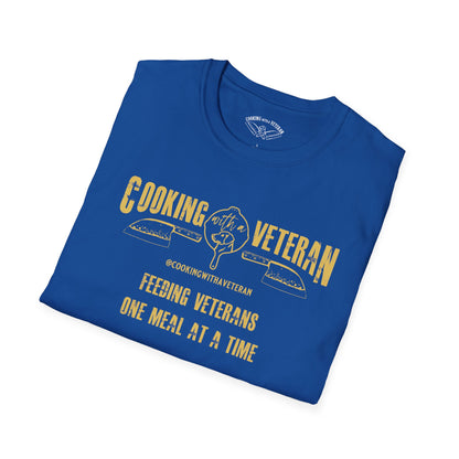 Cooking with a Veteran Gold Logo Unisex Softstyle T-Shirt