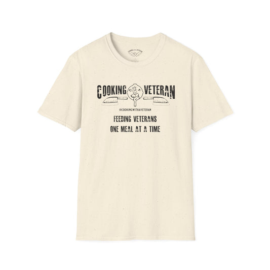 Cooking with a Veteran Black Logo Unisex Softstyle T-Shirt